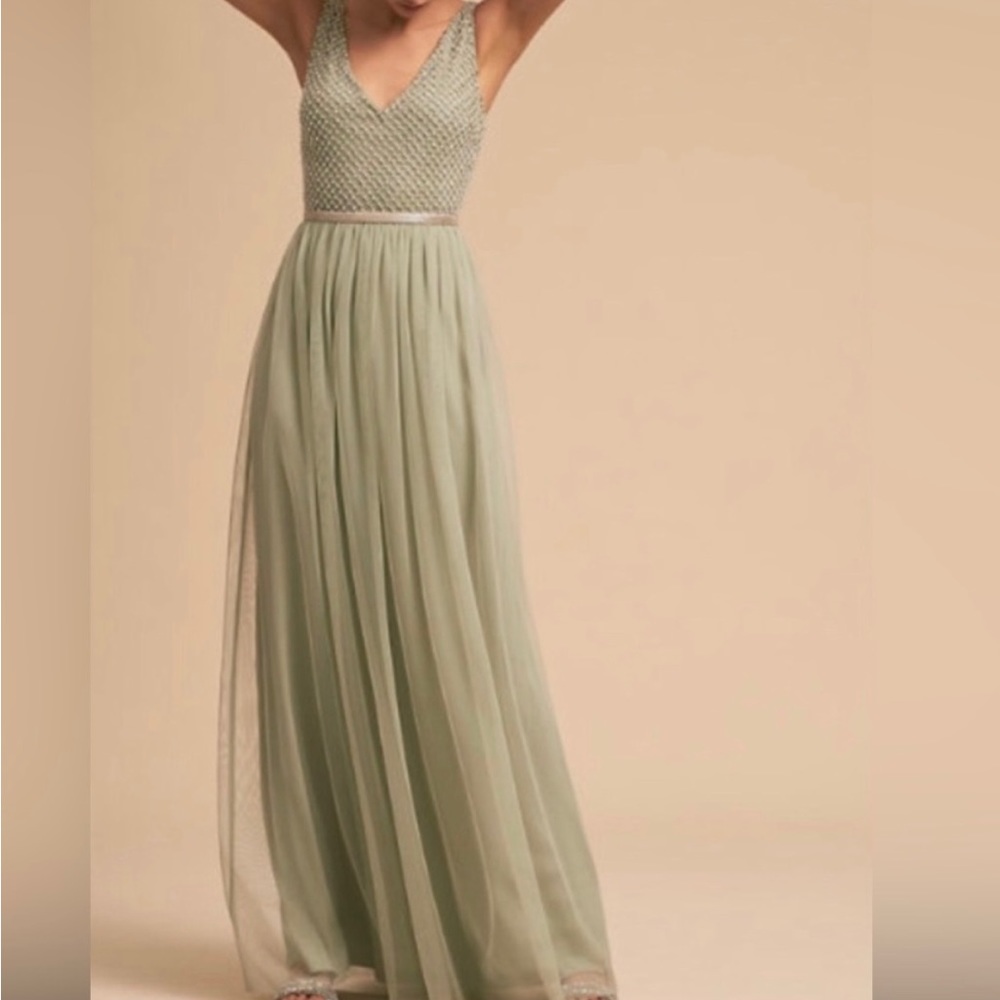 BHLDN Adrianna Papell Beaded Bryce Dress